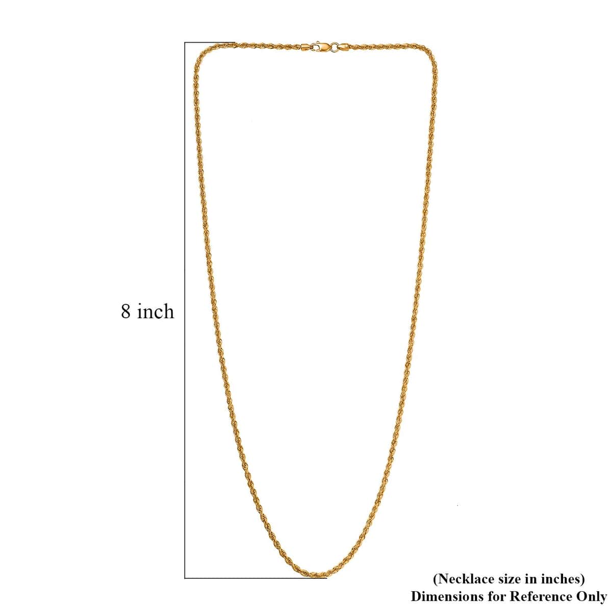 2.20mm Rope Chain Necklace in 22K Yellow Gold 4.10 Grams 20 Inches (Del. in 10-12 Days) image number 6