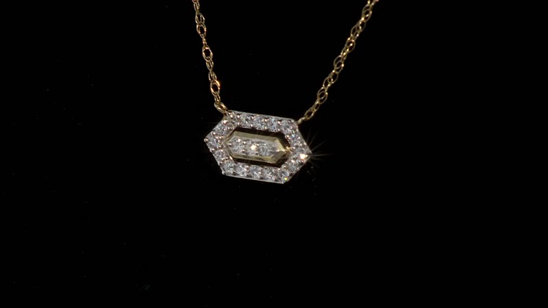 10K Yellow Gold Luxuriant Lab Grown Diamond SI Necklace 18 Inches 0.10 ctw