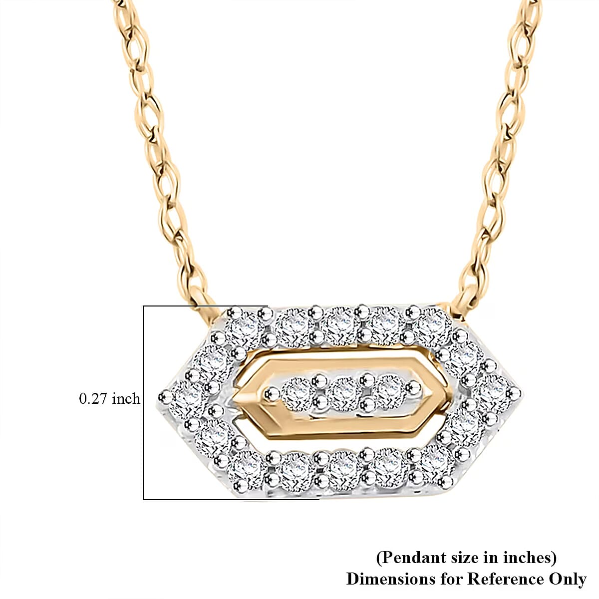 10K Yellow Gold Luxuriant Lab Grown Diamond SI Necklace 18 Inches 0.10 ctw image number 6