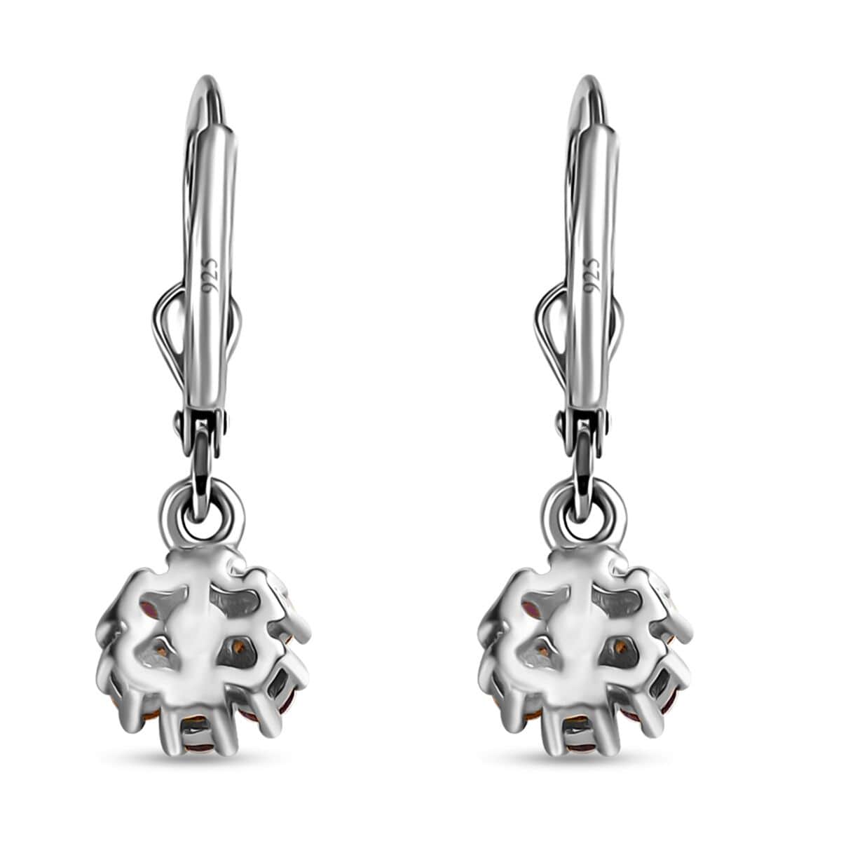 Multi Gemstone Floral Earrings in Rhodium Over Sterling Silver 0.50 ctw image number 3