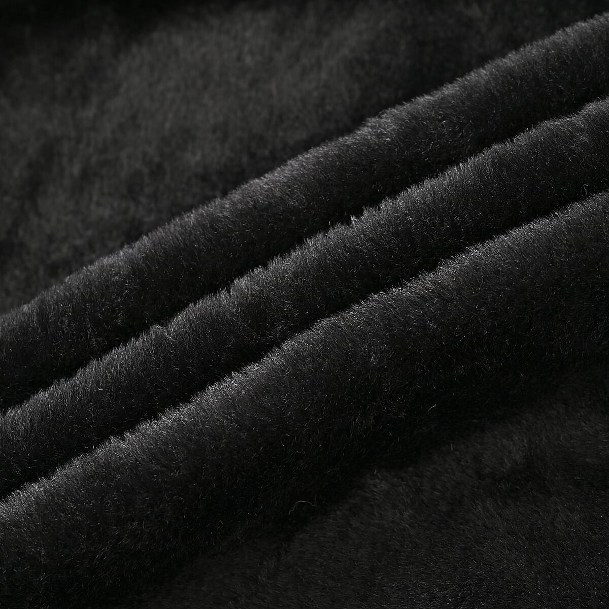 Tamsy Black Faux Fur Poncho image number 4