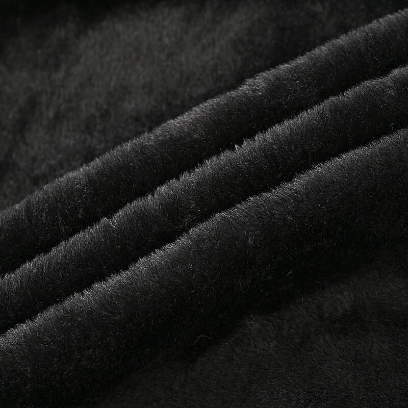 Tamsy Black Faux Fur Poncho
