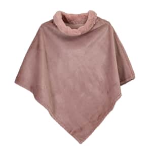 Pink Faux Fur Poncho