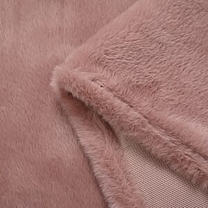 Tamsy Pink Faux Fur Poncho
