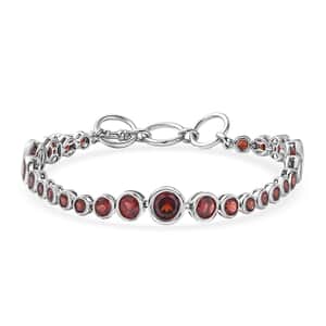 Karis Mozambique Garnet Bracelet in Platinum Bond (6.50-8.00In) 10.00 ctw