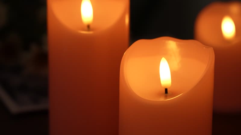 Set of 3 Flameless and Fireless Pink Colored Plastic Candle without Remote Control (2xAA Battery not included)