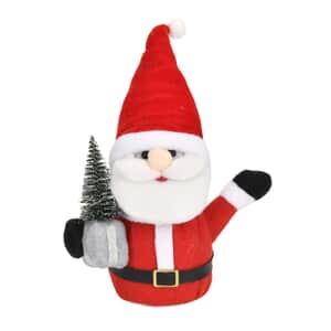 Christmas Décor Lighted Santa Claus Plush Doll (4.33x2.8x5.9) (3xAAA Battery Not Included)