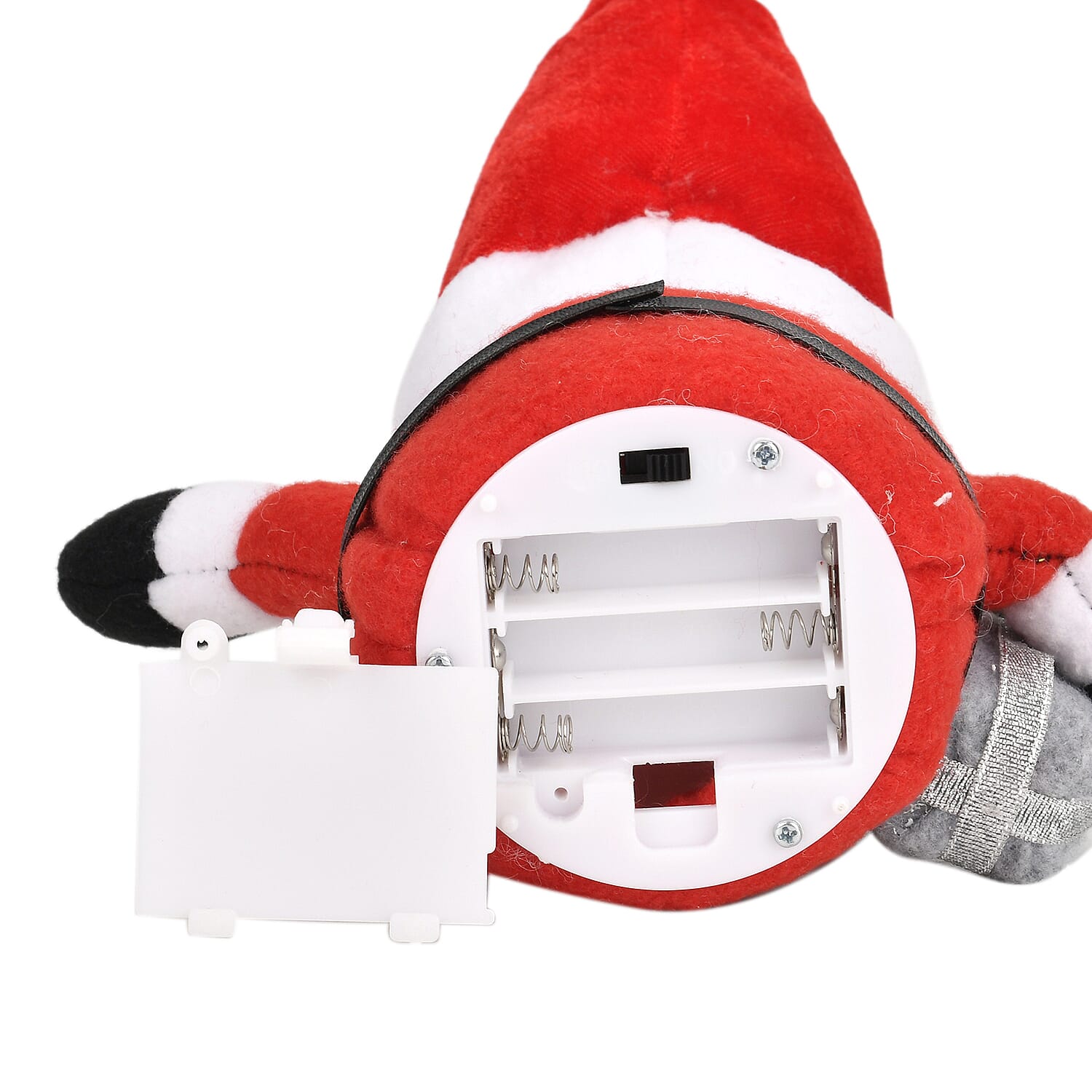 Christmas Décor Lighted Santa Claus Plush Doll (4.33x2.8x5.9) (3xAAA Battery Not Included)