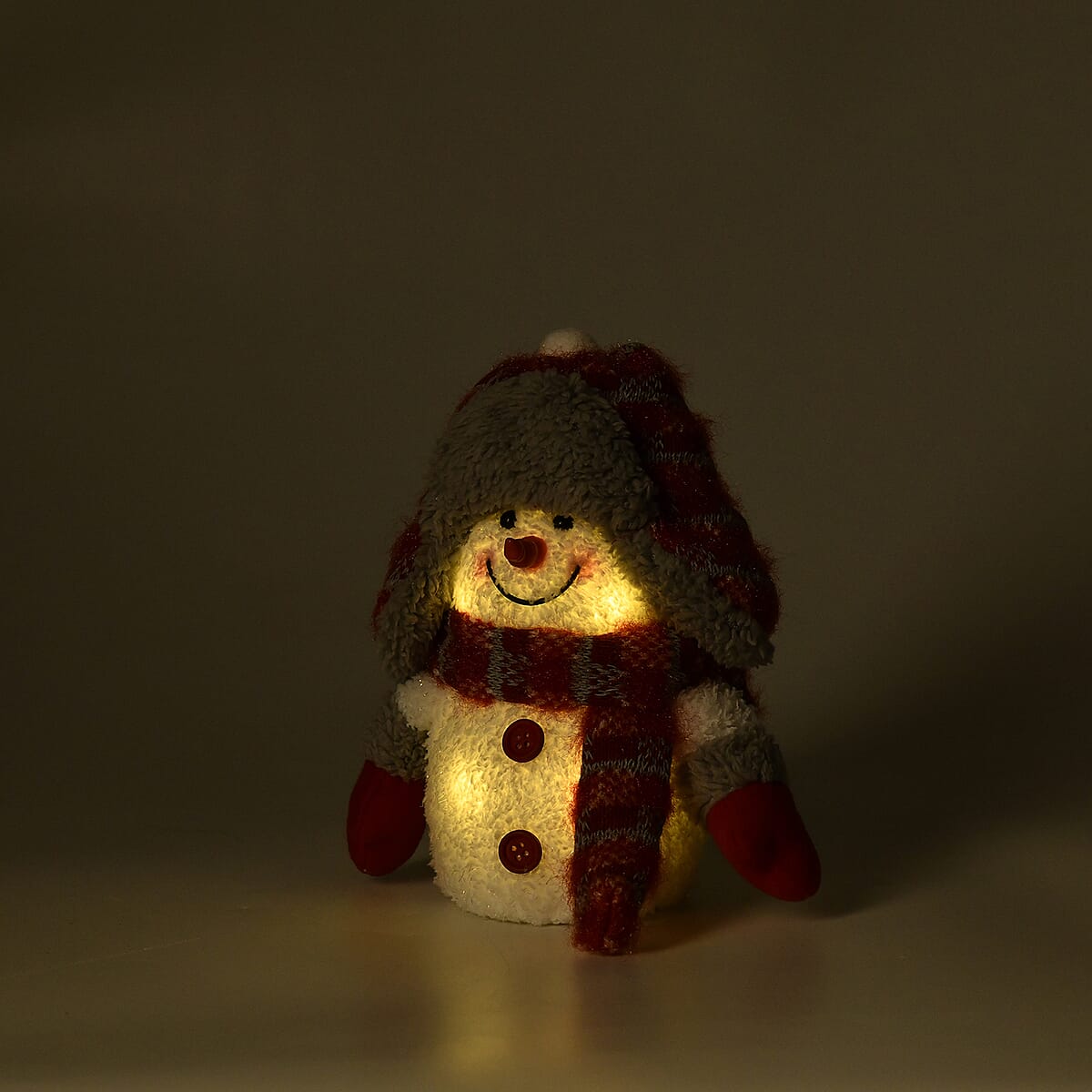 Christmas D&eacute;cor Lighted Snowman Plush Doll (4.33x2.8x5.9) (3xAAA Battery Not Included) image number 1