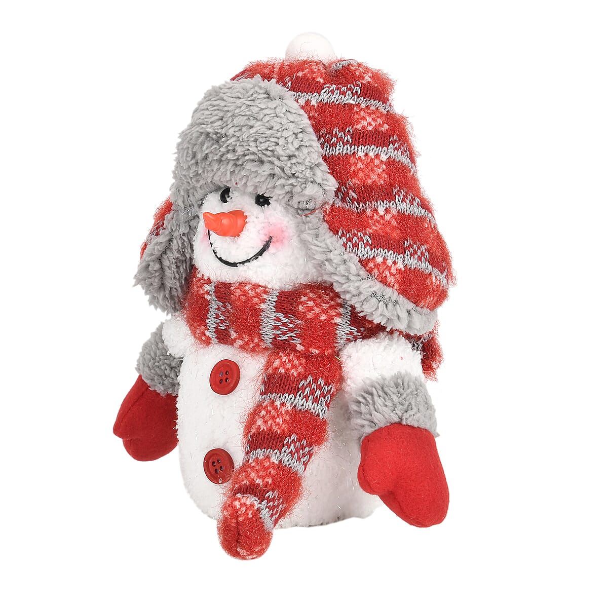 Christmas D&eacute;cor Lighted Snowman Plush Doll (4.33x2.8x5.9) (3xAAA Battery Not Included) image number 3