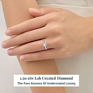 Diamond G-H I3 1.50 ctw Solitaire Ring in 14K White Gold (Size 7.0)