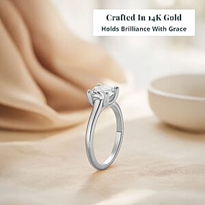 Diamond G-H I3 1.50 ctw Solitaire Ring in 14K White Gold (Size 7.0)