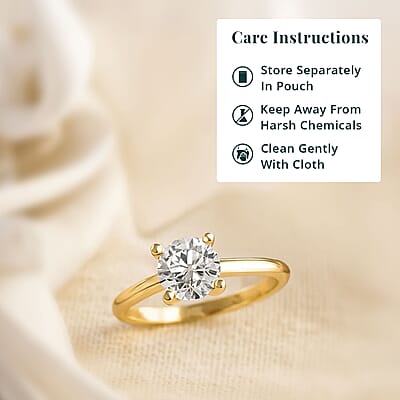 Diamond G-H I3 1.50 ctw Solitaire Ring in 14K Yellow Gold (Size 7.0)