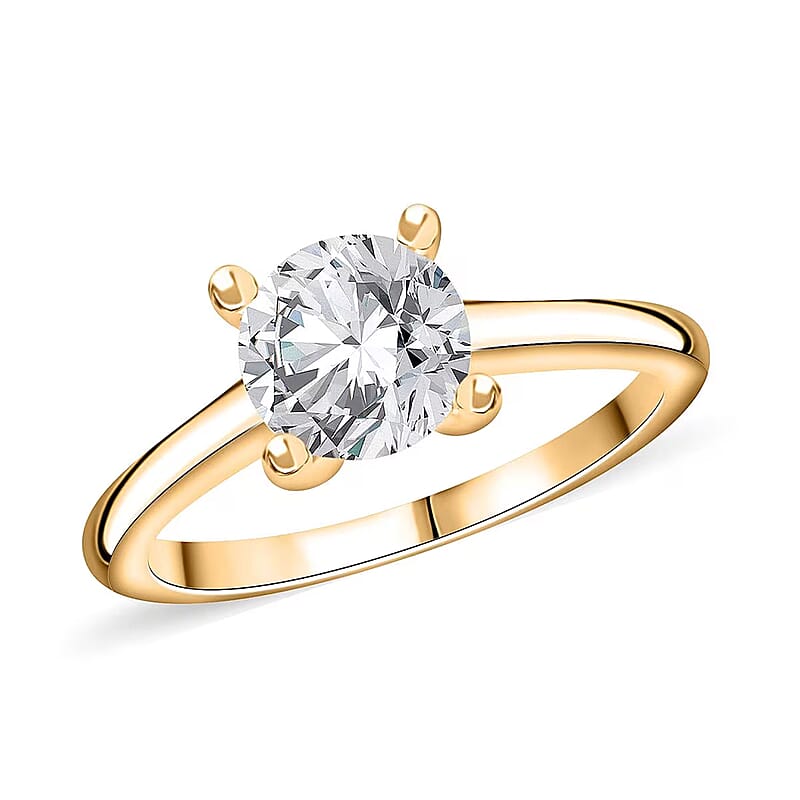 Diamond G-H I3 1.50 ctw Ring in 14K Yellow Gold (Size 8.0)