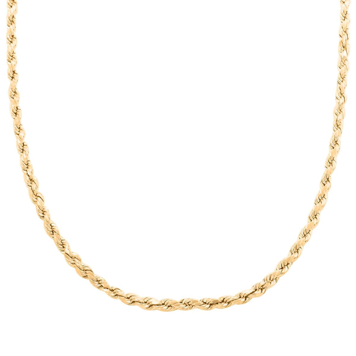 6mm Rope Chain Necklace in 10K Yellow Gold 13.60 Grams 26 Inches image number 0