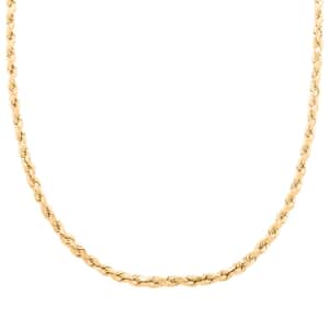 10K Yellow Gold 6mm Rope Chain Necklace 26 Inches 13.60 Grams