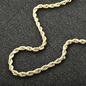 6mm Rope Chain Necklace in 10K Yellow Gold 13.60 Grams 26 Inches