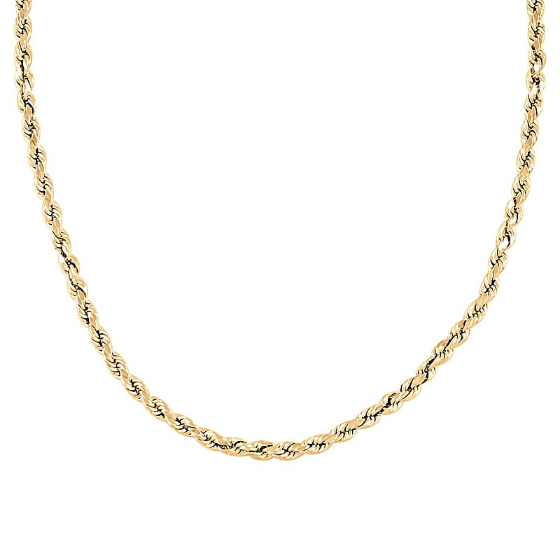 10K Yellow Gold 5.5mm Rope Chain Necklace 28 Inches 14.30 Grams