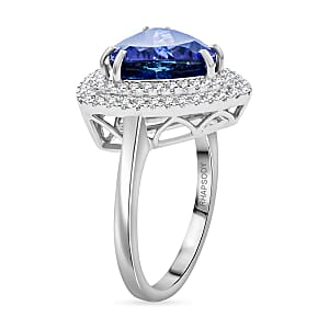 Certified & Appraised Rhapsody AAAA Tanzanite and E-F VS Diamond 4.00 ctw Ring in 950 Platinum (Size 5.5) 7.30 Grams
