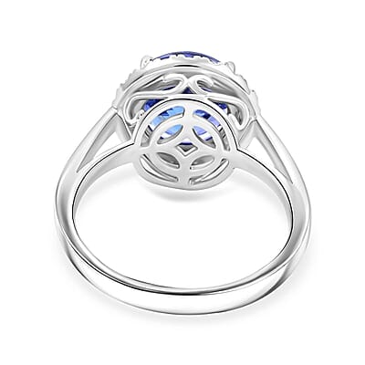 Certified & Appraised Rhapsody AAAA Tanzanite and E-F VS Diamond 3.00 ctw Ring in 950 Platinum (Size 5.5) 6.20 Grams