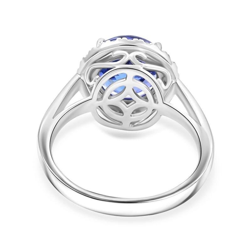 Certified & Appraised Rhapsody AAAA Tanzanite and E-F VS Diamond 3.00 ctw Ring in 950 Platinum (Size 5.5) 6.20 Grams