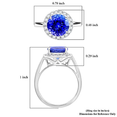 Certified & Appraised Rhapsody AAAA Tanzanite and E-F VS Diamond 3.00 ctw Ring in 950 Platinum (Size 5.5) 6.20 Grams