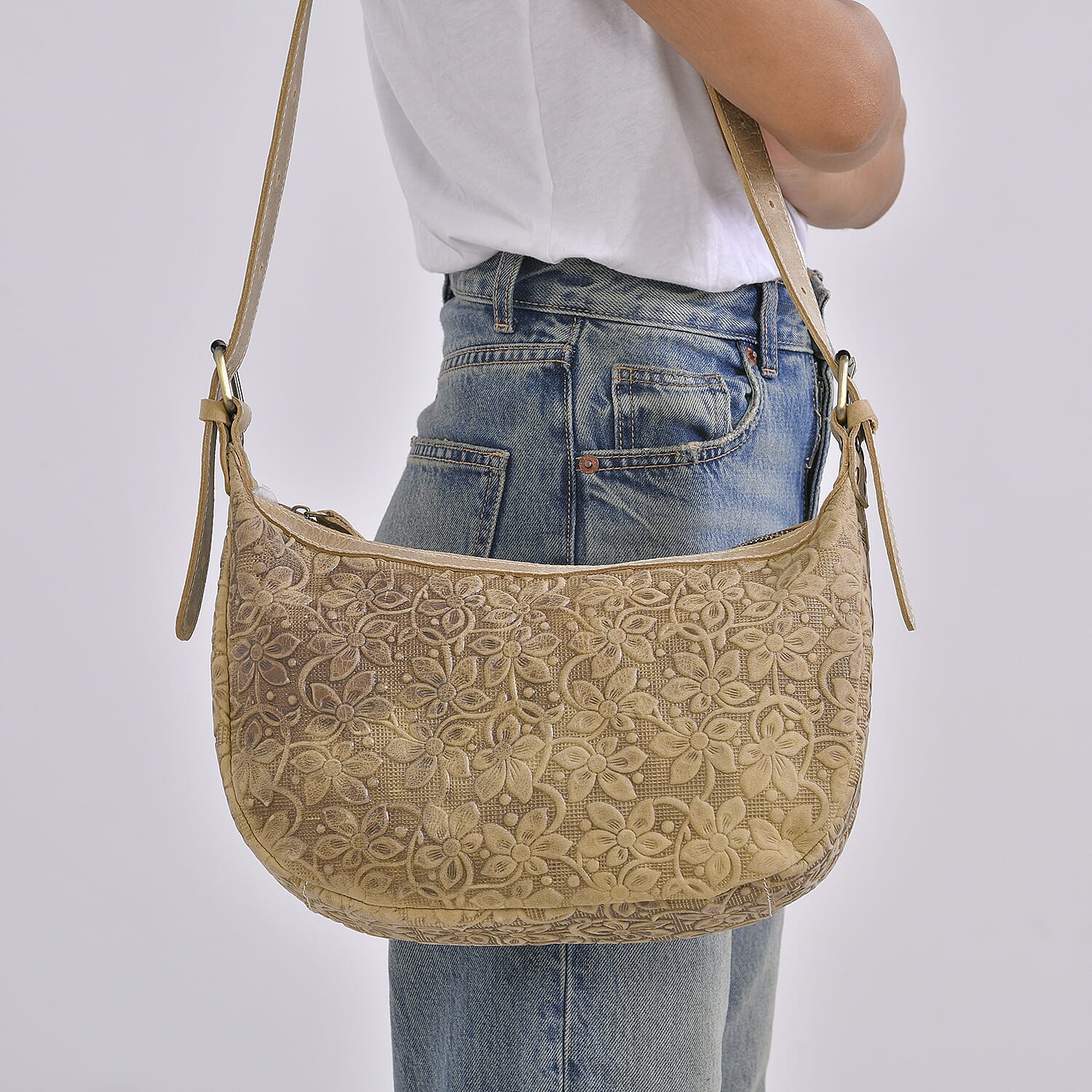 Buy Italy Retro Noble Collection Olive Color Floral Embossed