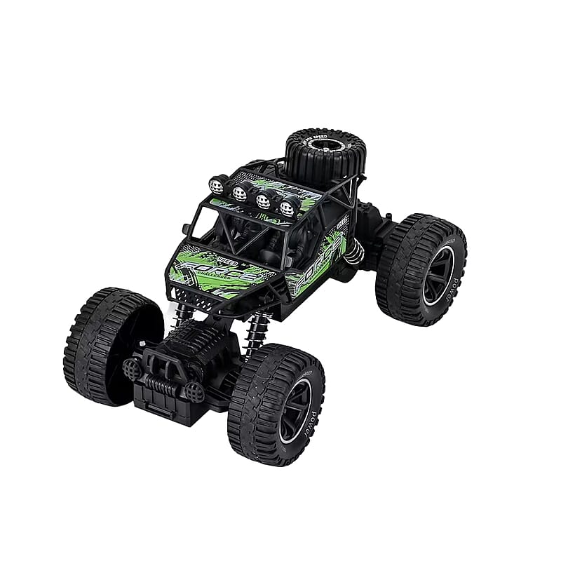 Climbing Car with Front Light & Rechargeable Battery - Green