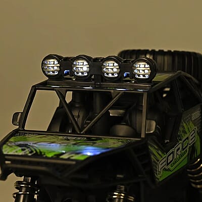 Climbing Car with Front Light & Rechargeable Battery - Green