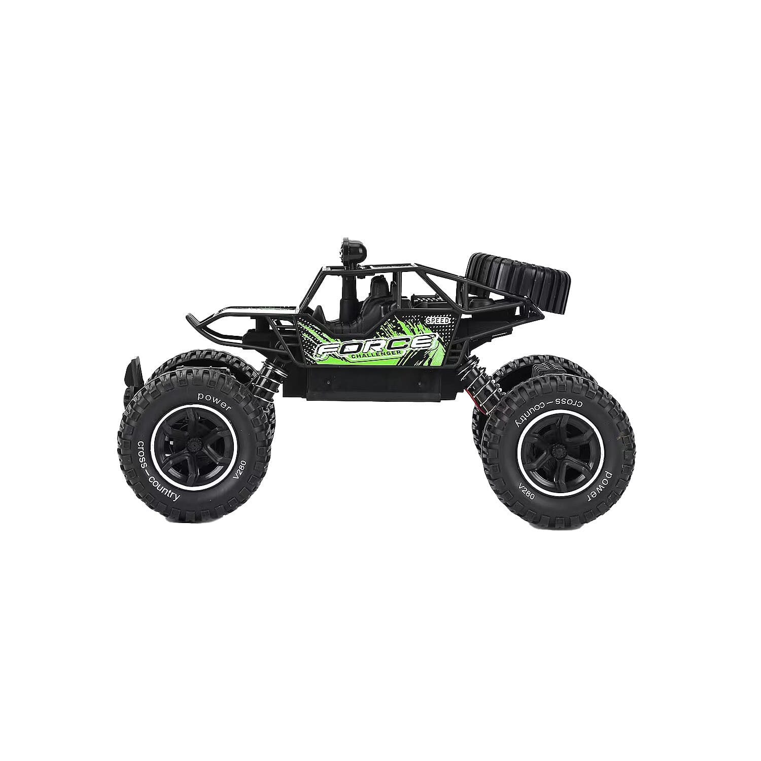 Climbing Car with Front Light & Rechargeable Battery - Green