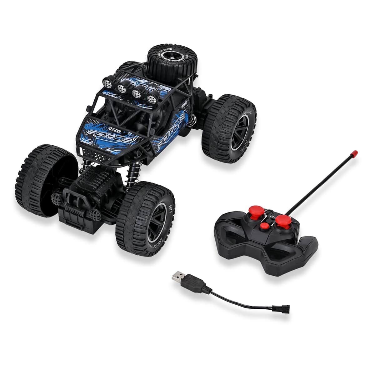 Climbing Car with Front Light & Rechargeable Battery - Blue image number 0