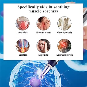 Interchangeable 7 Heads Massager Pen with 2 Container