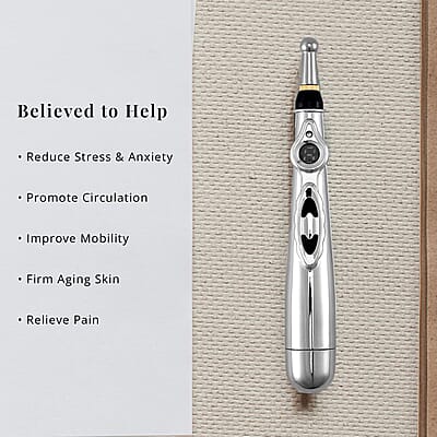 Interchangeable 7 Heads Massager Pen with 2 Container