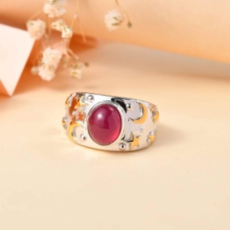 Niassa Ruby (FF) 3.55 ctw Ring in Vermeil Yellow Gold Over Sterling Silver (Size 11.5)
