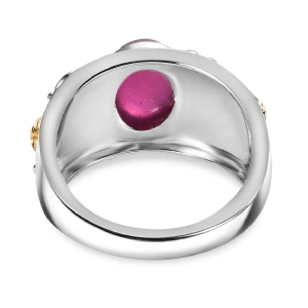 Niassa Ruby (FF) 3.55 ctw Ring in Vermeil Yellow Gold Over Sterling Silver (Size 11.5) image number 5