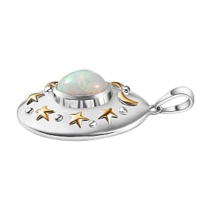 Ethiopian Welo Opal 2.00 ctw Pendant in Vermeil YG Over Sterling Silver