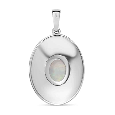 Ethiopian Welo Opal 2.00 ctw Pendant in Vermeil YG Over Sterling Silver