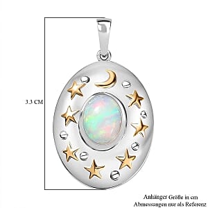 Ethiopian Welo Opal 2.00 ctw Pendant in Vermeil YG Over Sterling Silver