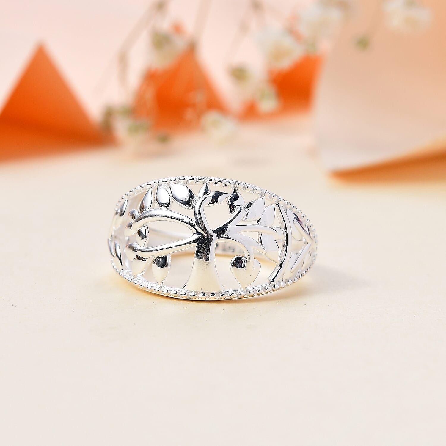 Sterling Silver Tree of Life Ring (Size 10.0) 3 Grams
