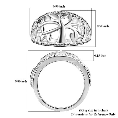 Sterling Silver Tree of Life Ring (Size 10.0) 3 Grams