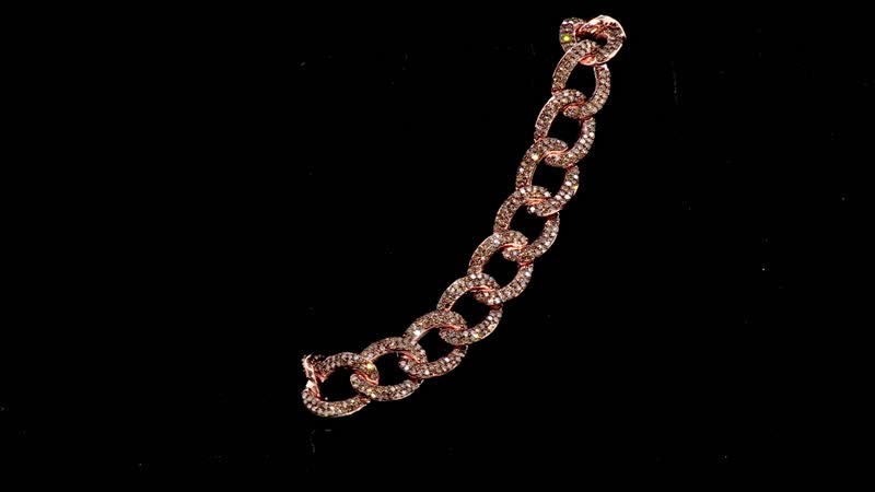 Natural Champagne Diamond Bracelet in Vermeil Rose Gold Over Sterling Silver (7.50 In) 4.00 ctw