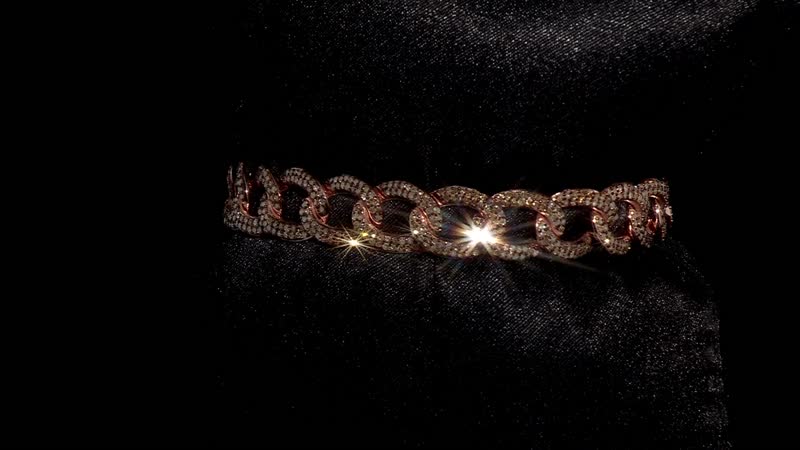 Natural Champagne Diamond Bracelet in Vermeil Rose Gold Over Sterling Silver (7.50 In) 4.00 ctw