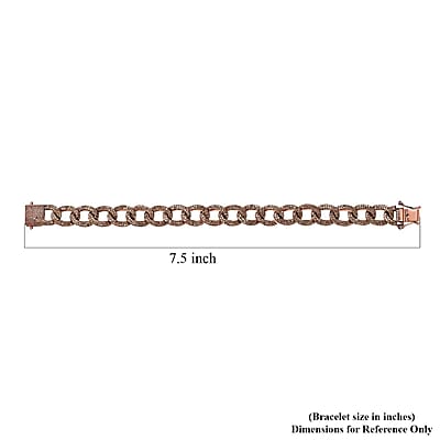 Natural Champagne Diamond Bracelet in Vermeil Rose Gold Over Sterling Silver (7.50 In) 4.00 ctw