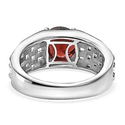 Karis Mozambique Garnet 2.25 ctw Solitaire Ring in Platinum Bond (Size 10.0)