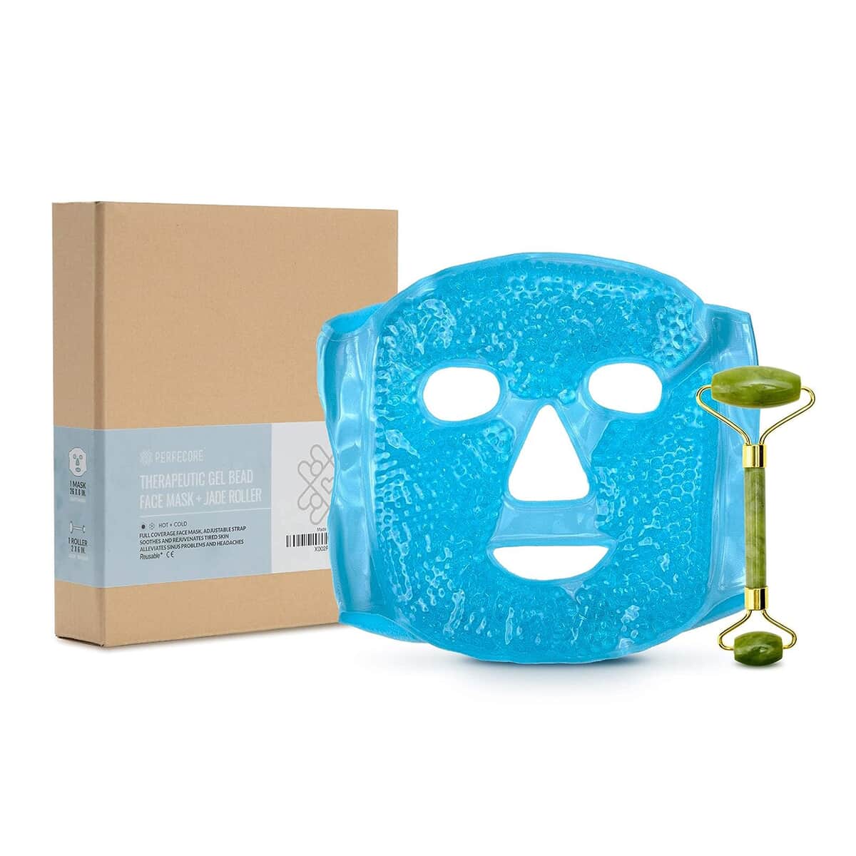 3P Experts Jade Roller Ice Face Mask Set - Blue image number 0