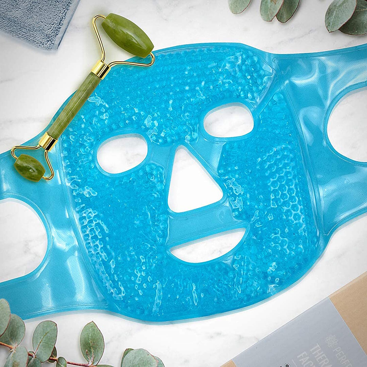 3P Experts Jade Roller Ice Face Mask Set - Blue