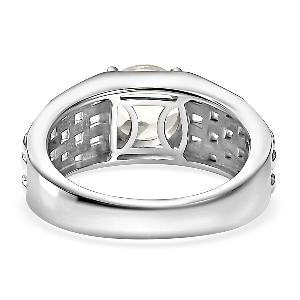 Karis Montezuma Prasiolite 1.75 ctw Solitaire Ring in Platinum Bond (Size 9.0) image number 4