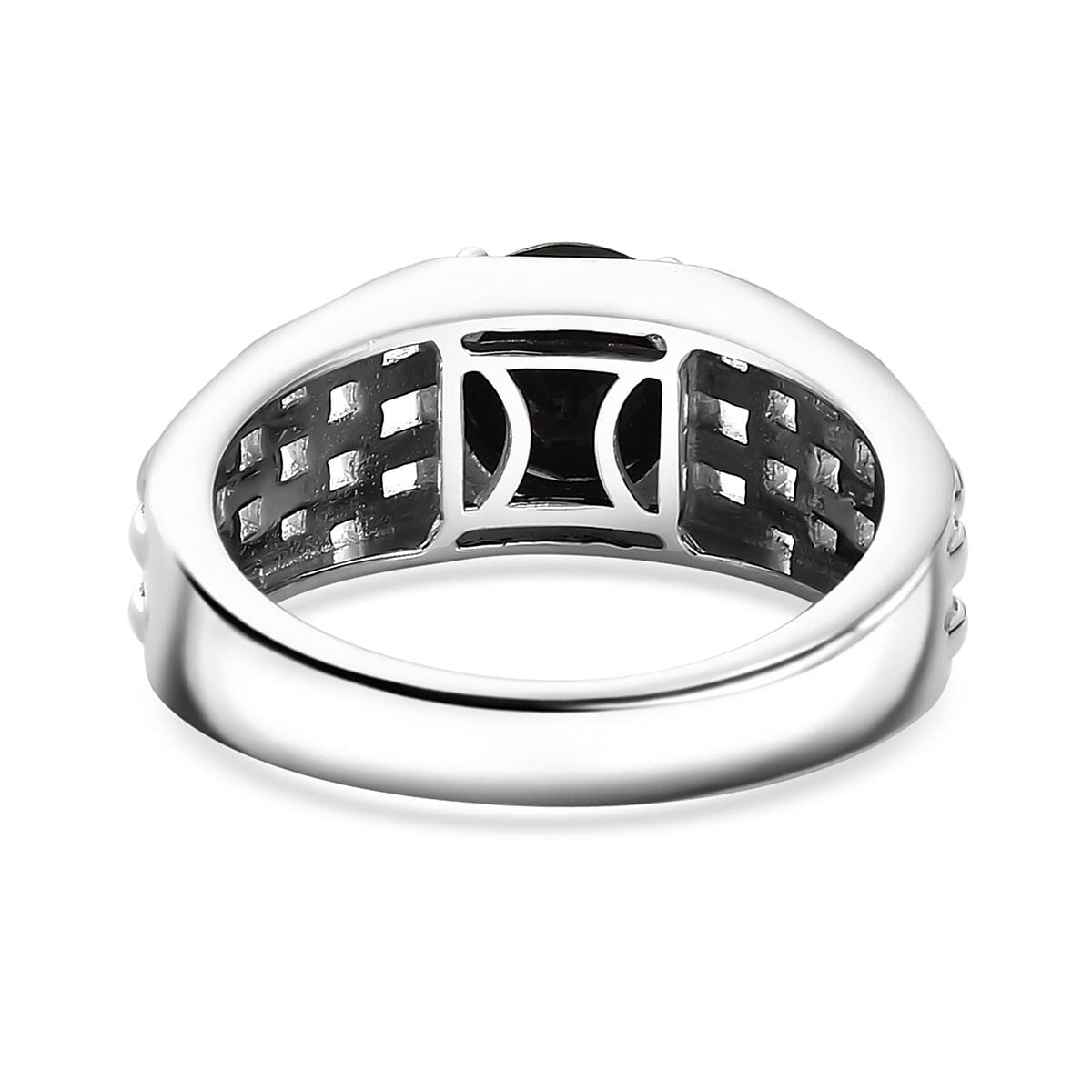 Karis Thai Black Spinel 2.35 ctw Solitaire Ring in Platinum Bond (Size 9.0) image number 4