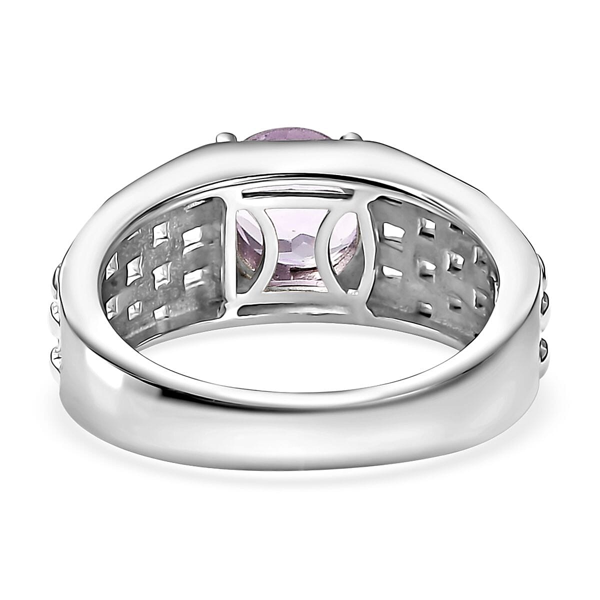 Karis Rose De France Amethyst 1.75 ctw Solitaire Ring in Platinum Bond (Size 10.0) image number 3