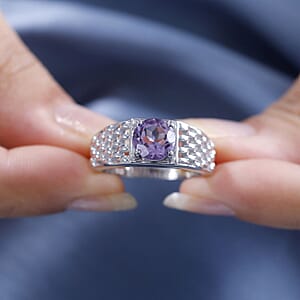 Karis Rose De France Amethyst 1.75 ctw Solitaire Ring in Platinum Bond (Size 9.0)